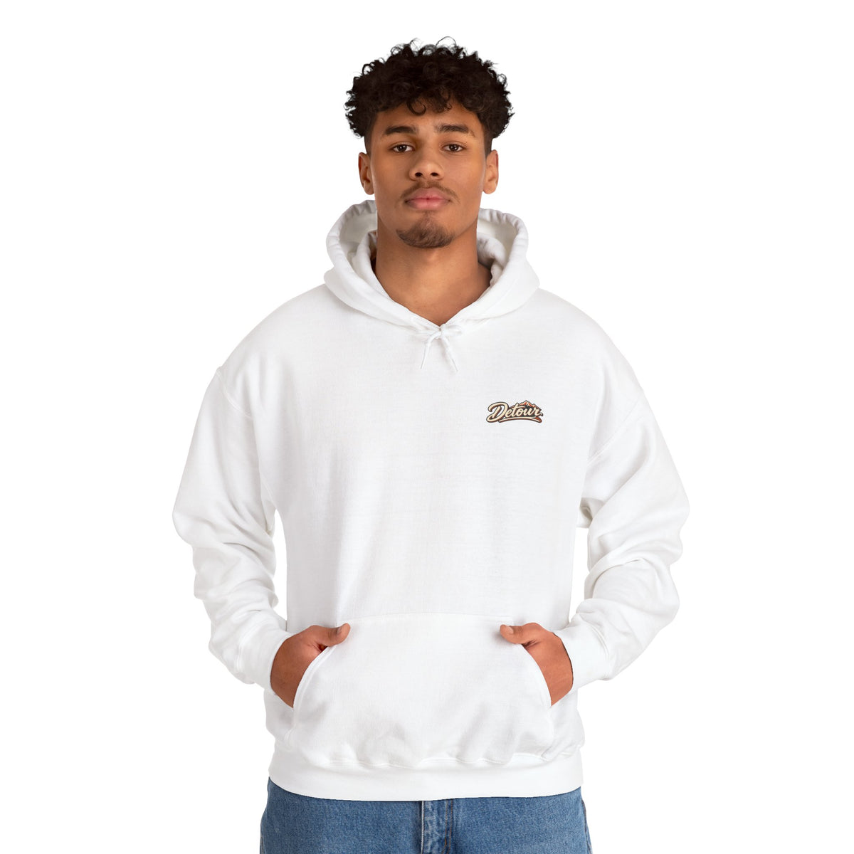 Detour Vintage Hot Rod Hoodie — "Take The Long Way" Classic Car Sweatshirt