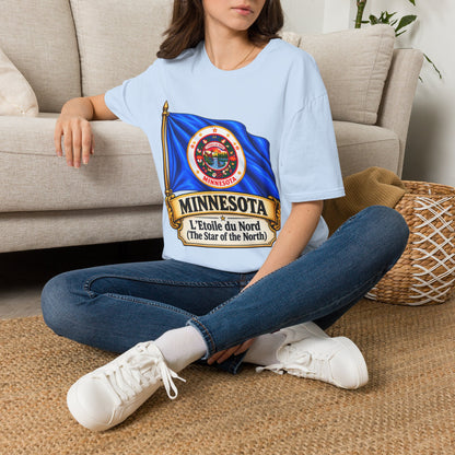 Minnesota Flag T-Shirt - 'Minnesota: L'Étoile du Nord / The Star of the North' Graphic Tee