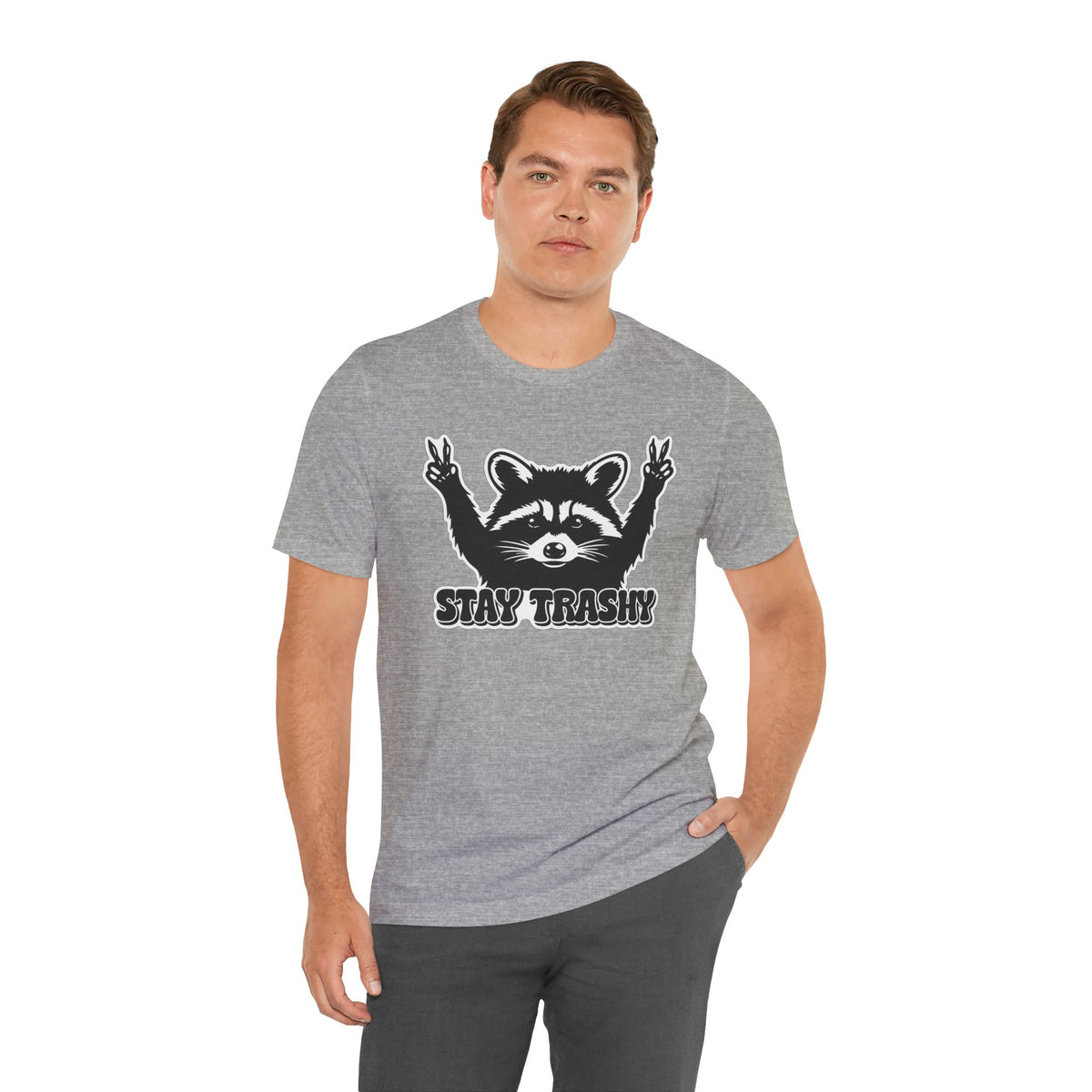 Stay Trashy Raccoon Graphic T-Shirt