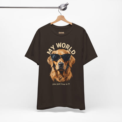 My World Golden Retriever Sunglasses T-Shirt