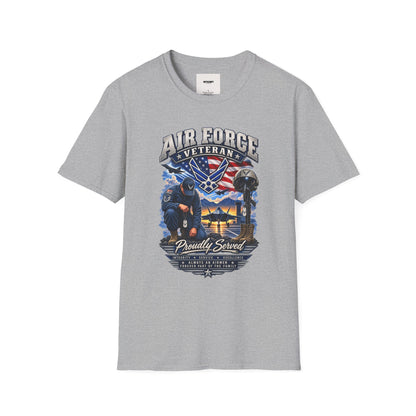 Air Force Veteran T-Shirt — Proudly Served Military Graphic Tee