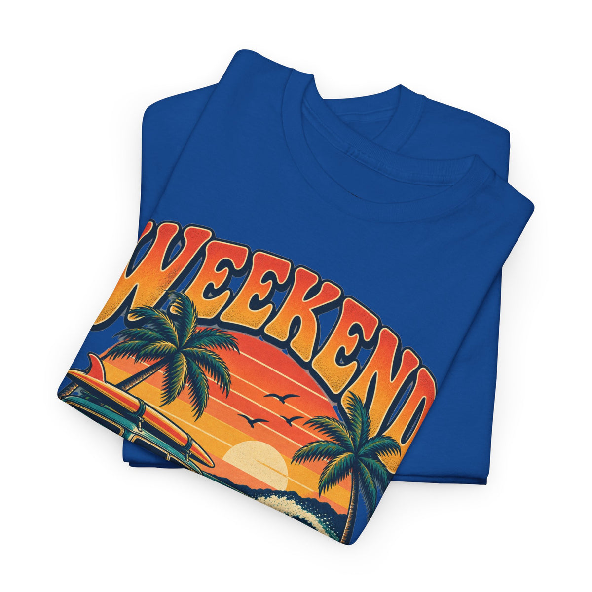 Weekend State of Mind Tee – Retro Surf Van Sunset T-Shirt