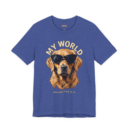 My World Golden Retriever Sunglasses T-Shirt