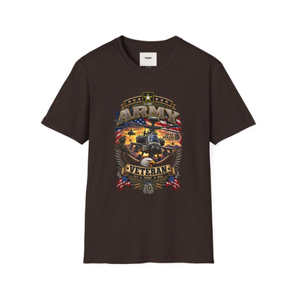 Army Veteran AH-64 Apache T-Shirt — Patriotic Military Helicopter Tee