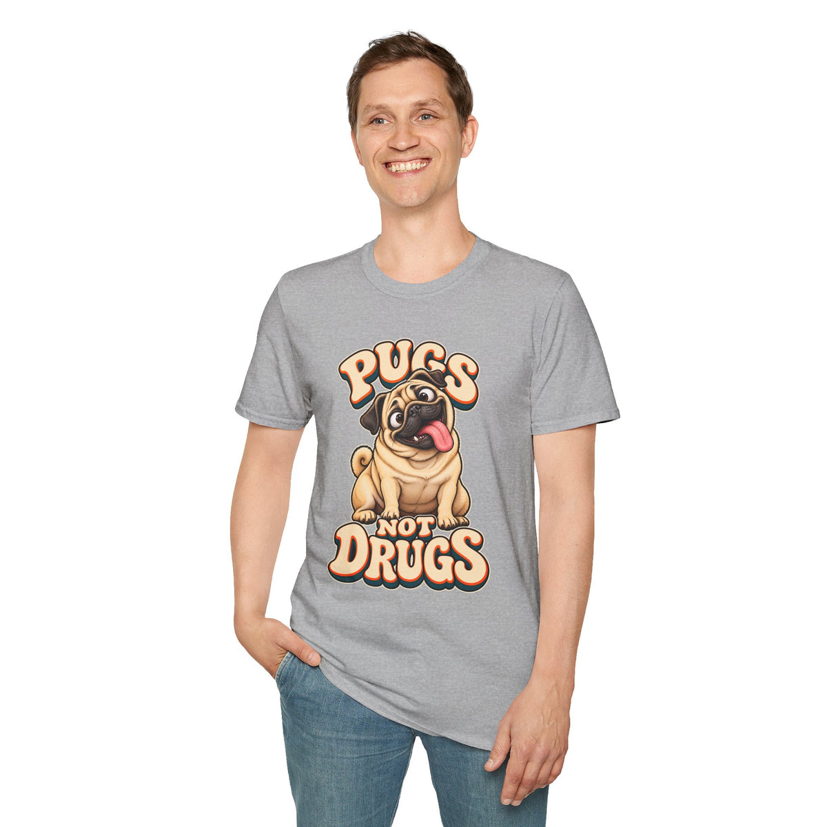 Pugs Not Drugs Funny Pug T-Shirt