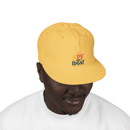 SPF IDGAF Surf Cap | Retro Sun Typography Hat