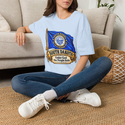 South Dakota Flag T‑Shirt — "Under God the People Rule" State Pride Tee