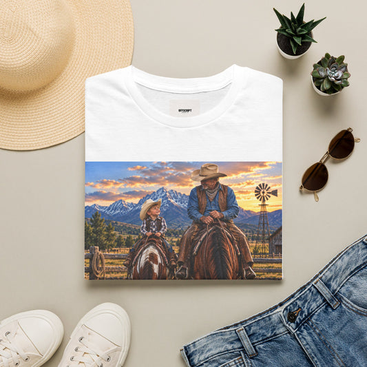 Cowboys Come in All Sizes T-Shirt — Father & Son Cowboy Western Tee