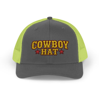 Cowboy Hat Snapback Trucker Cap – Western Rodeo Mesh Back Hat