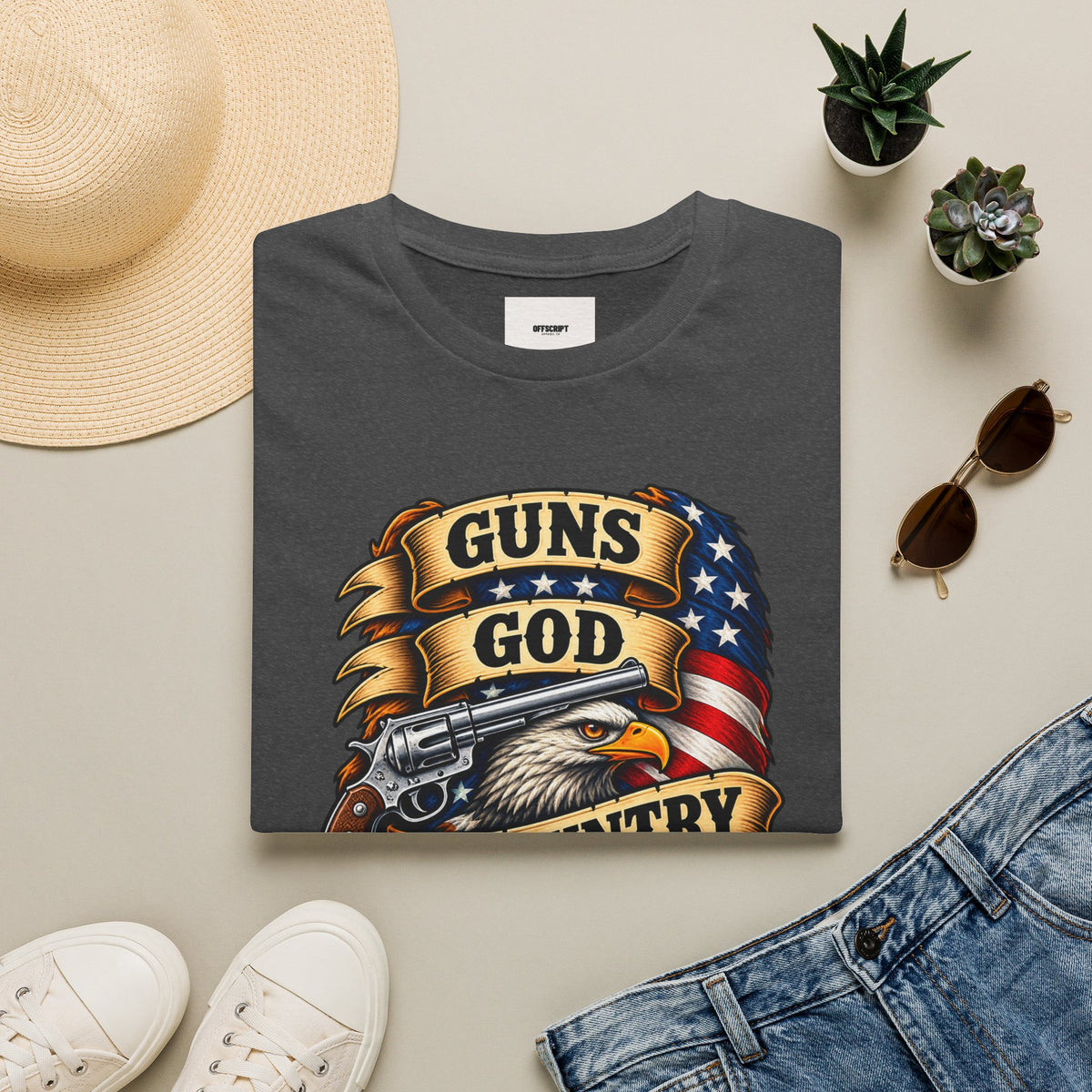 Guns God & Country Graphic T-Shirt