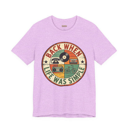 Back When Life Was Simple Vintage Retro T-Shirt