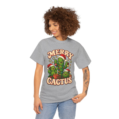 Merry Cactus Christmas Tee — Festive Holiday Cactus Shirt