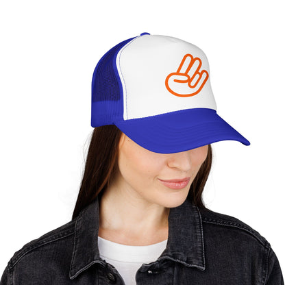 Shocker Foam Trucker Hat — Retro Orange Surf Vibe Mesh Cap