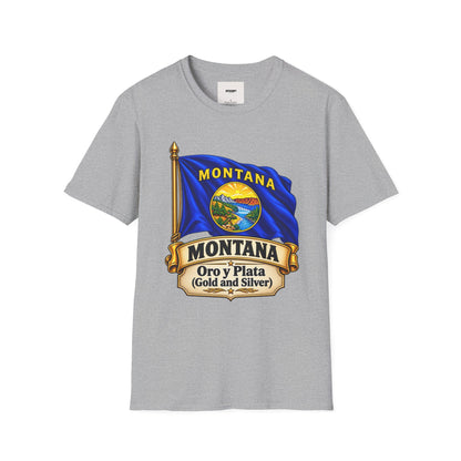 Montana Flag T-Shirt — State Seal "Oro y Plata (Gold and Silver)" Graphic Tee