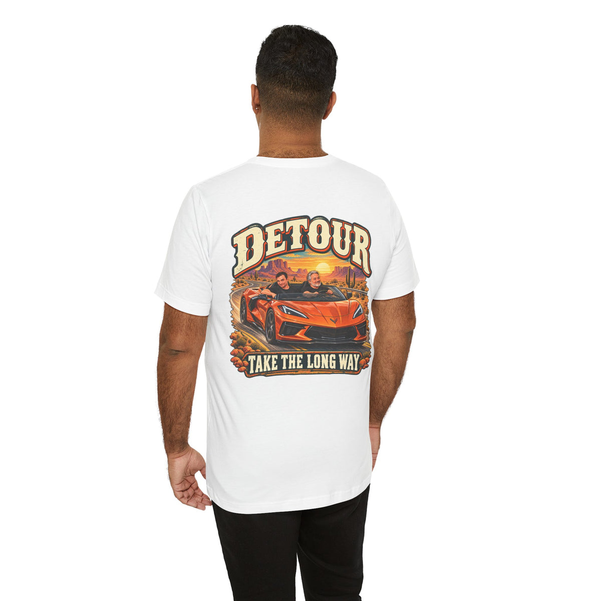 Detour Graphic Tee — 'Detour: Take the Long Way' Vintage Road Trip T‑Shirt
