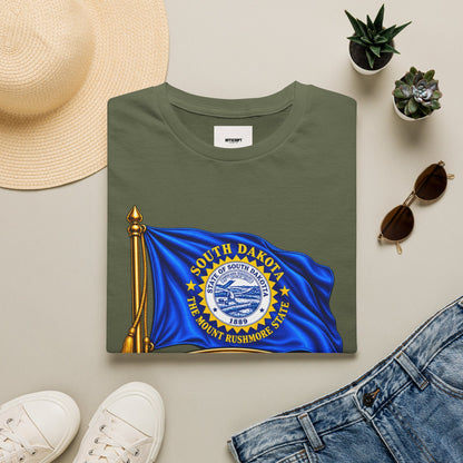 South Dakota Flag T‑Shirt — "Under God the People Rule" State Pride Tee