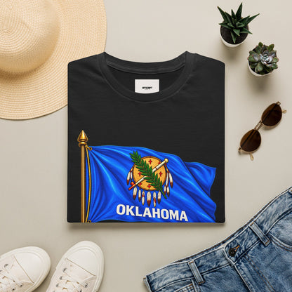 Oklahoma Flag T-Shirt — State Pride Tee with 'Oklahoma' & Seal