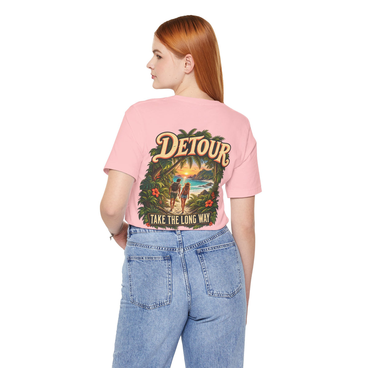 Detour Take the Long Way Tropical Adventure T-Shirt