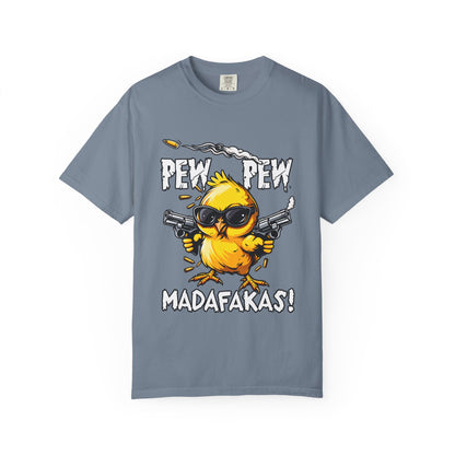 Pew Pew Madafakas Funny Duck Graphic T-Shirt