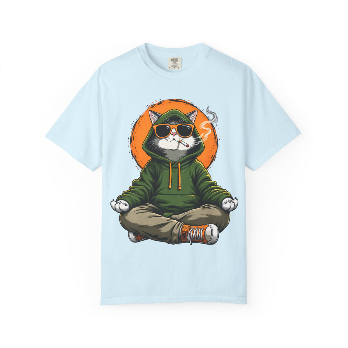 Meditating Cat in Sunglasses T-Shirt