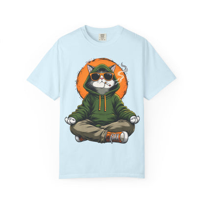 Meditating Cat in Sunglasses T-Shirt