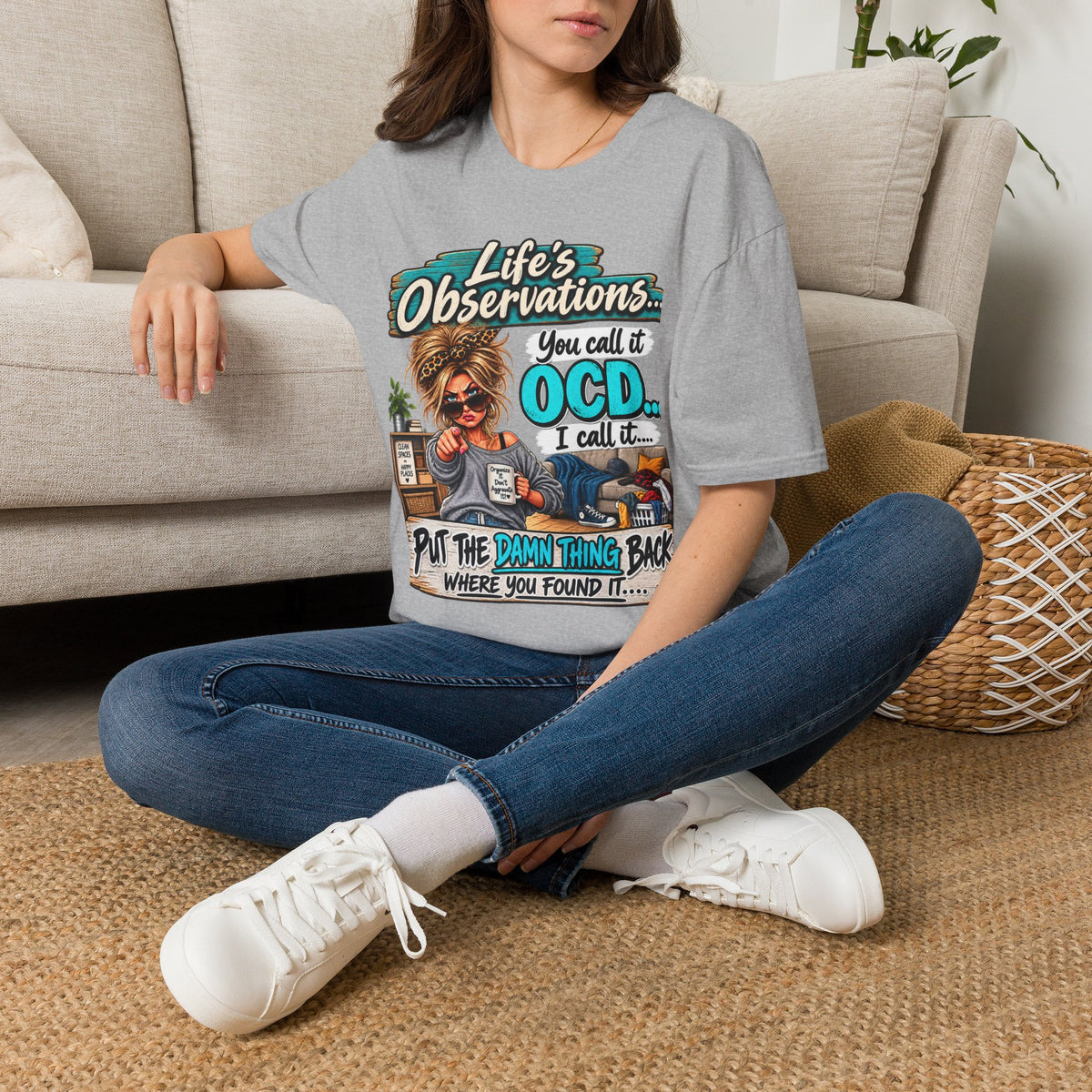 T-Shirt — "Life's Observations: You Call It OCD" Funny Graphic Tee