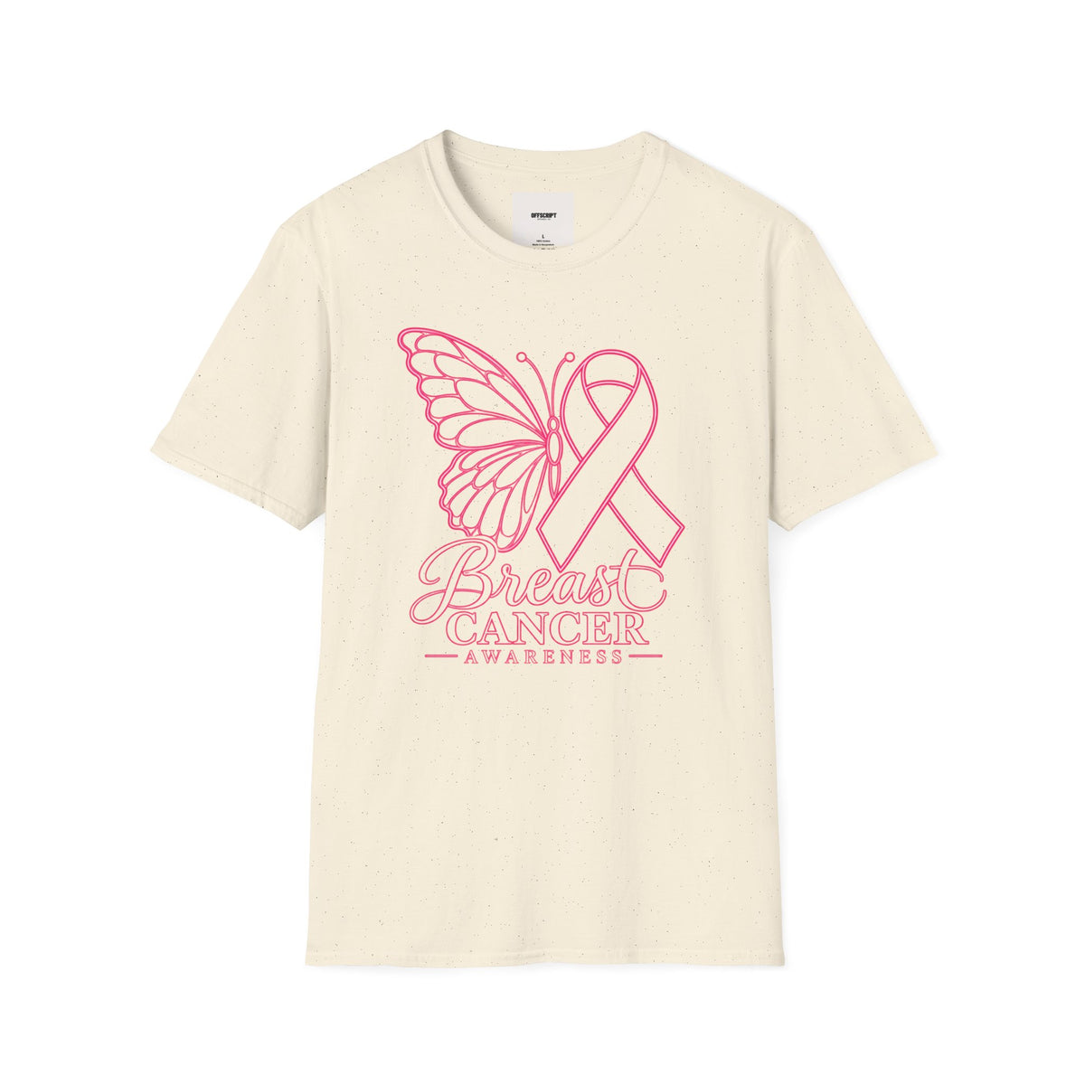 Breast Cancer Awareness Butterfly T-Shirt - Pink Ribbon Support Tee