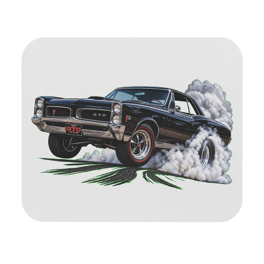Classic Pontiac GTO Burnout Mouse Pad — Vintage Muscle Car Desk Mat