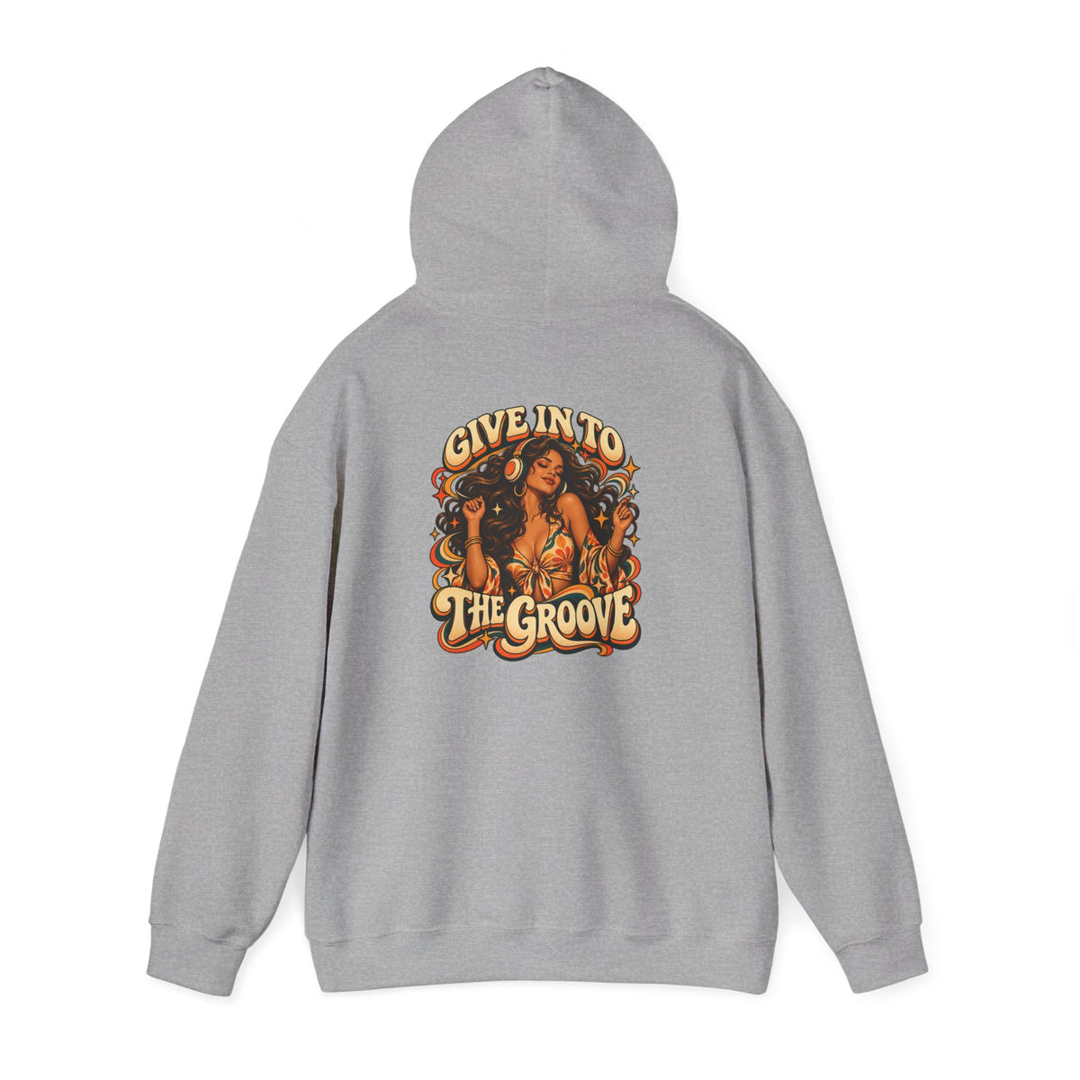 Hoodie — Give Into The Groove Retro Disco Graphic Hoodie