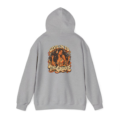 Hoodie — Give Into The Groove Retro Disco Graphic Hoodie