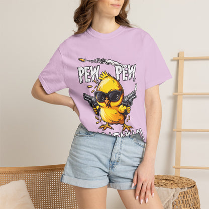 Pew Pew Madafakas Funny Duck Graphic T-Shirt
