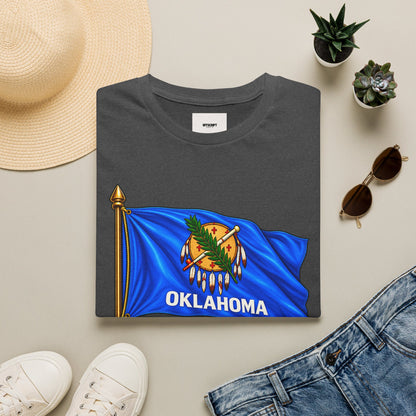 Oklahoma Flag T-Shirt — State Pride Tee with 'Oklahoma' & Seal