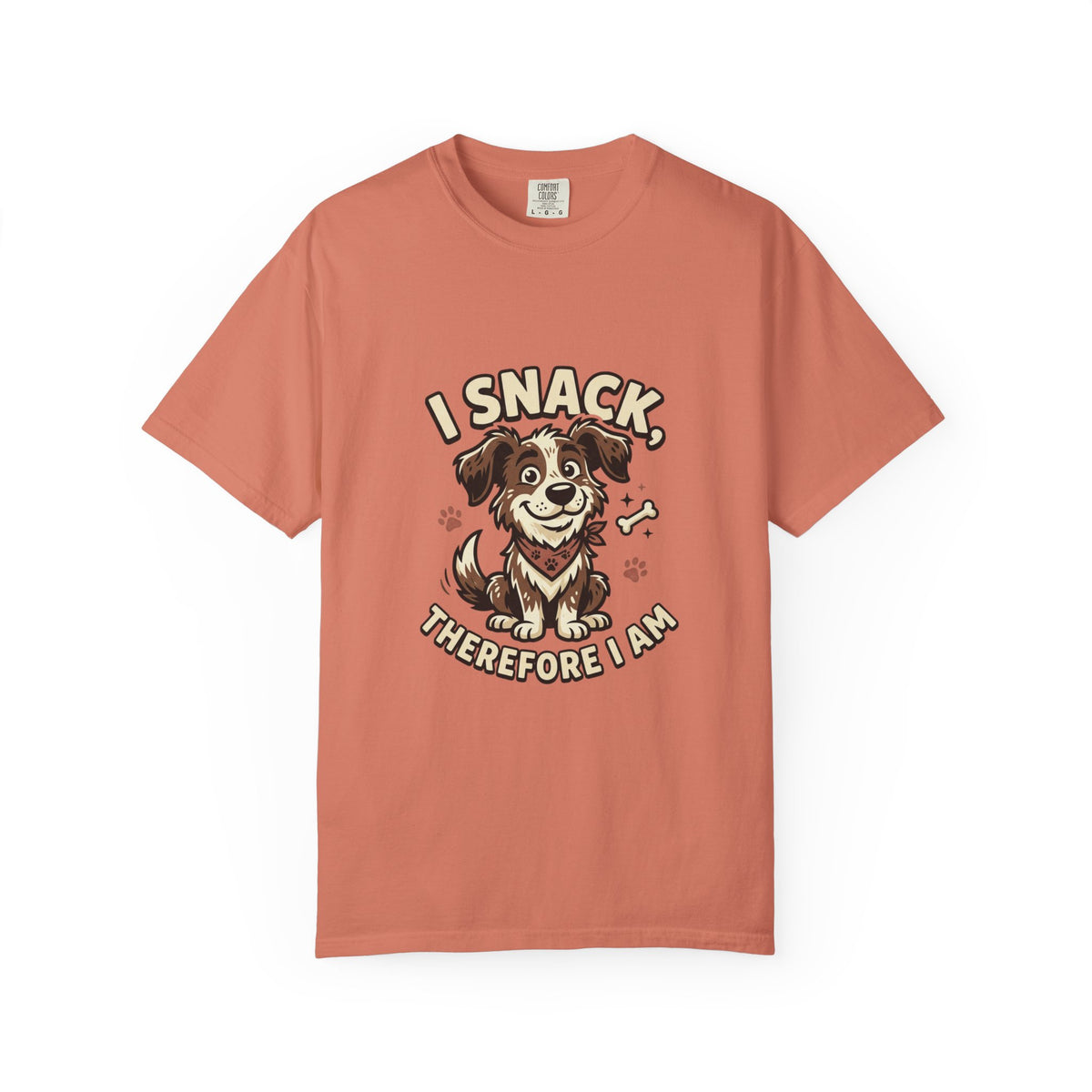 I Snack Therefore I Am Dog T-Shirt