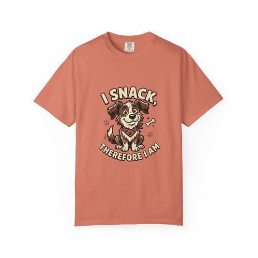 I Snack Therefore I Am Dog T-Shirt