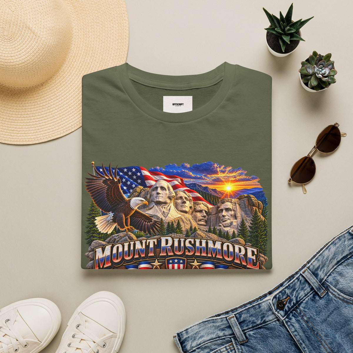 Mount Rushmore Graphic T-Shirt — Patriotic American Landmark Tee