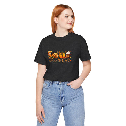 Thankful Harvest Tee — Thanksgiving Pumpkin & Pie Fall Shirt
