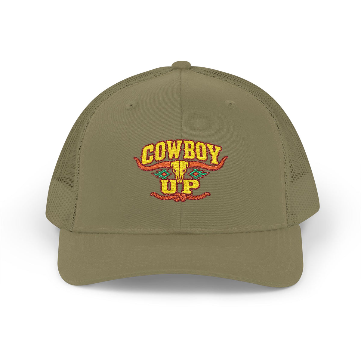 Cowboy Up Trucker Cap - Western Snapback Hat