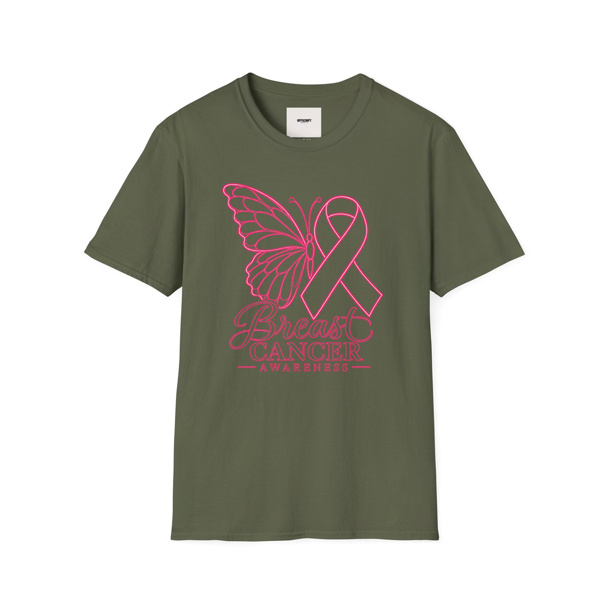Breast Cancer Awareness Butterfly T-Shirt - Pink Ribbon Support Tee