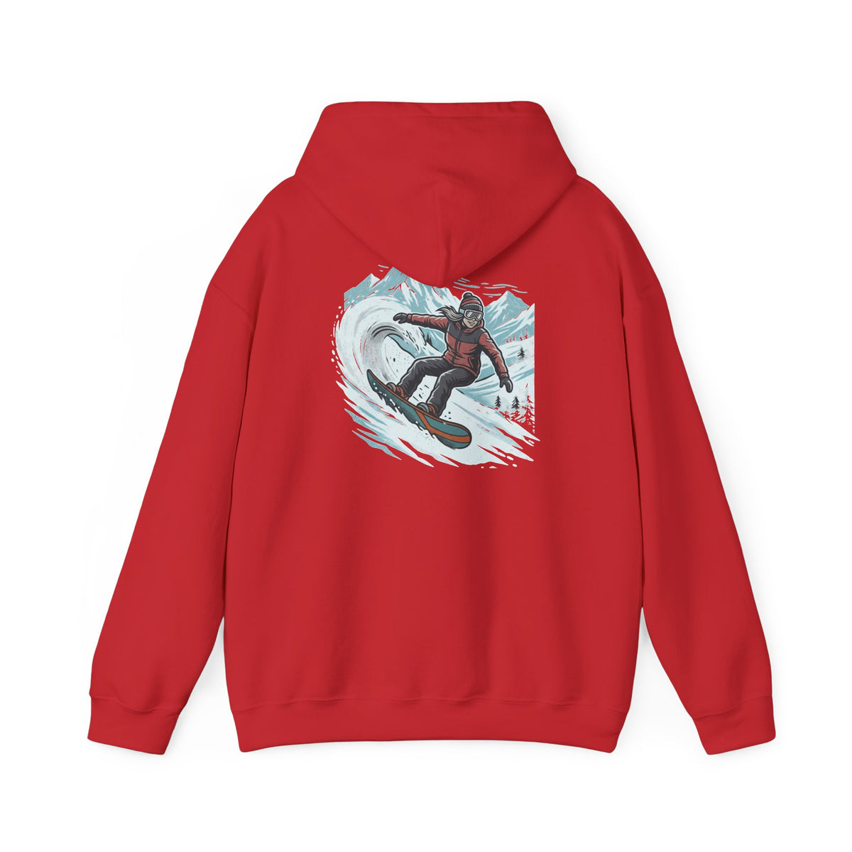 Snowboarding Hoodie – "Snowboarding Life" Graphic Pullover with Backboarder Illustration