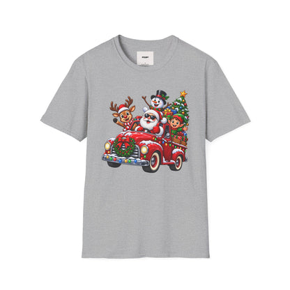 Christmas Crew T‑Shirt — Santa, Reindeer & Snowman Holiday Tee