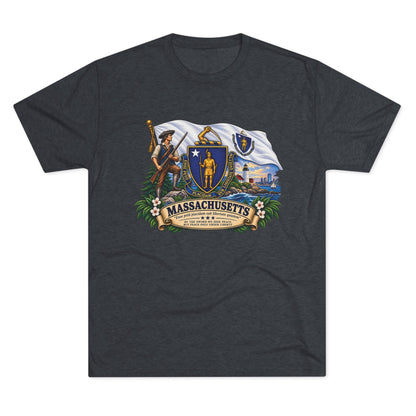 Massachusetts State Flag T‑Shirt — Vintage Coat of Arms Tee