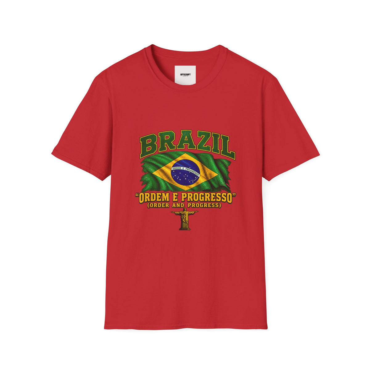 Brazil Flag T-Shirt — BRAZIL with Ordem e Progresso Graphic