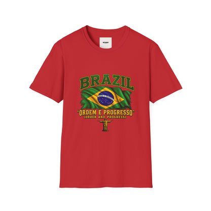 Brazil Flag T-Shirt — BRAZIL with Ordem e Progresso Graphic