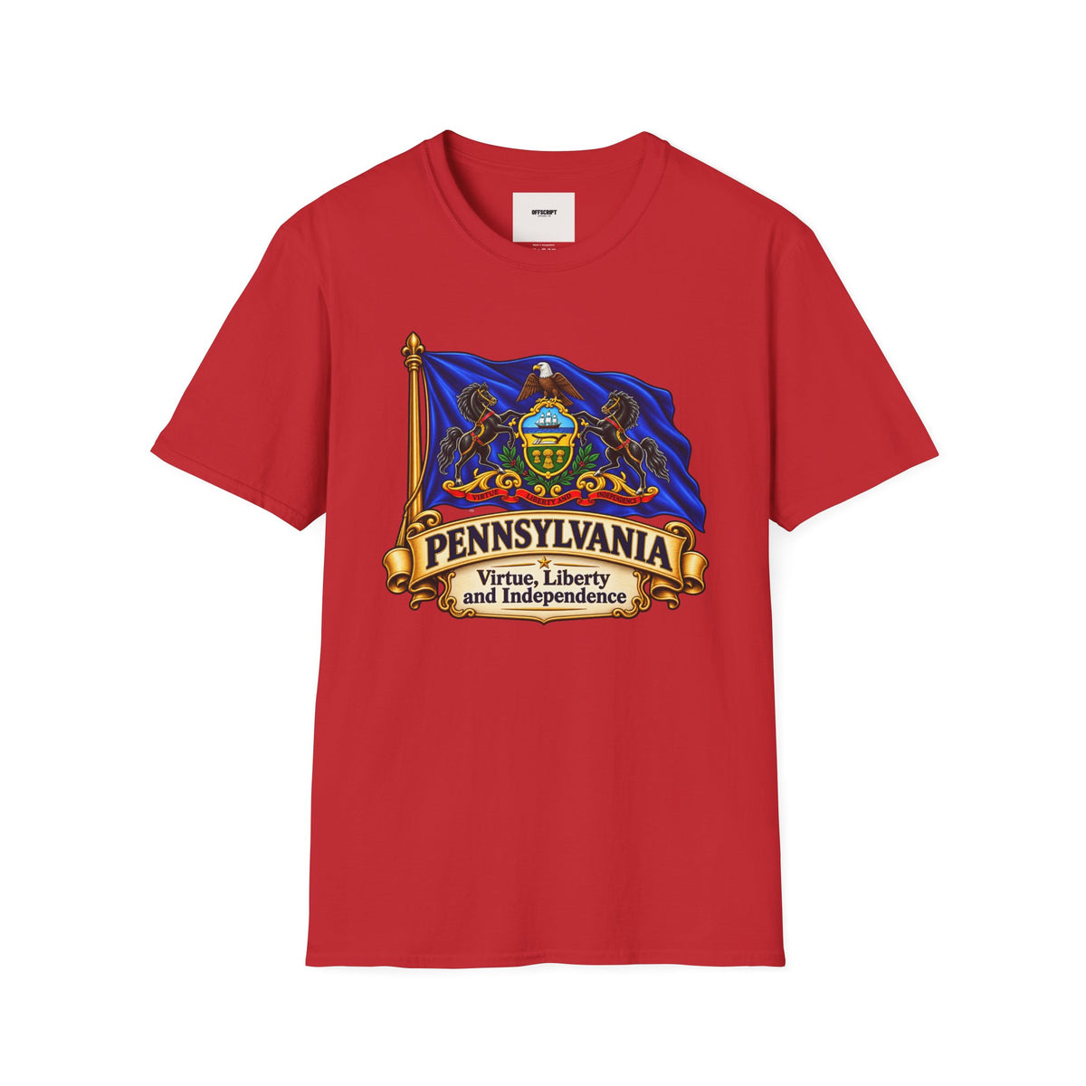 Pennsylvania Flag T‑Shirt — Vintage State Crest Tee