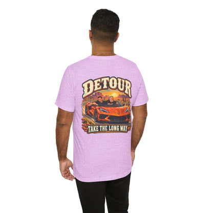 Detour Graphic Tee — 'Detour: Take the Long Way' Vintage Road Trip T‑Shirt