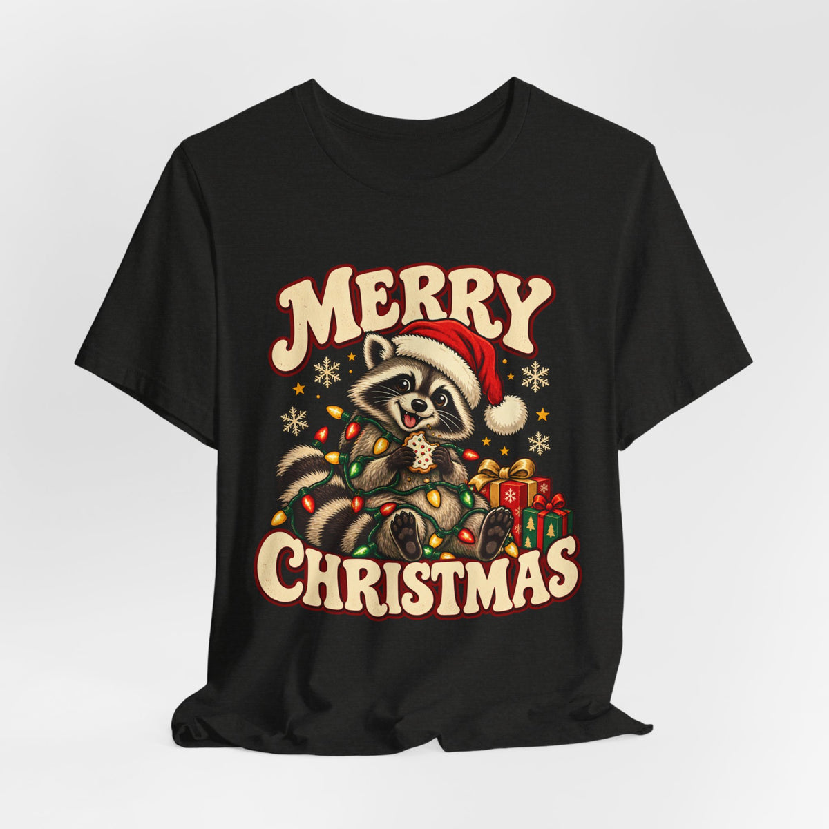 Merry Christmas Raccoon Tee
