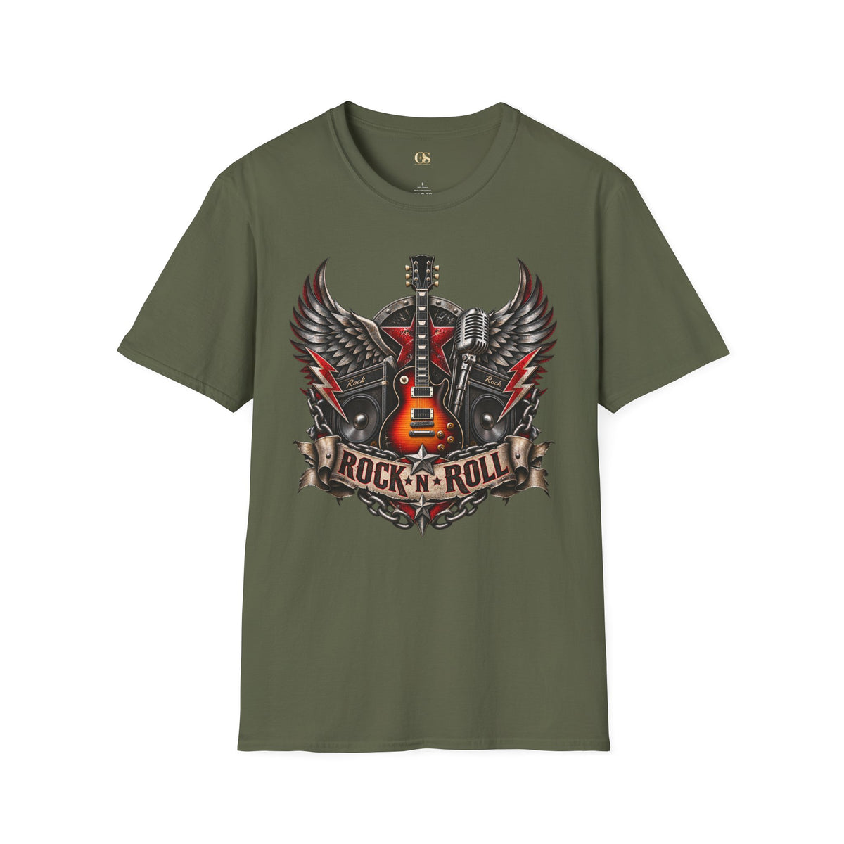 Rock 'n' Roll Guitar Wings T-Shirt — Vintage Electric Guitar Music Tee