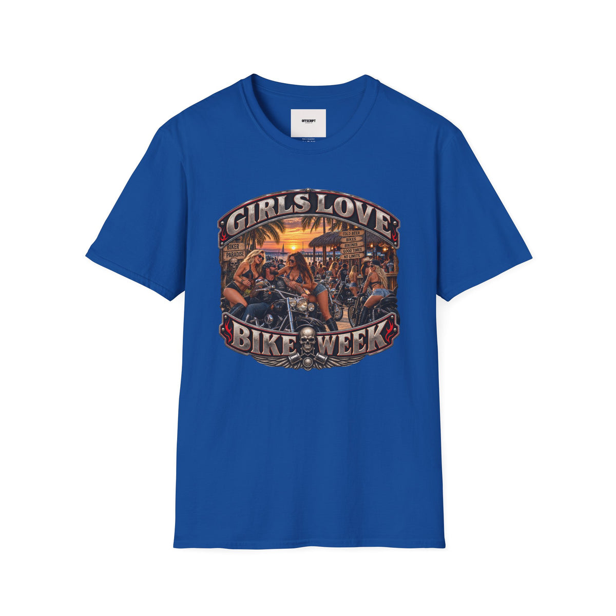 Girls Love Bike Week T-Shirt — Biker Bar Sunset Graphic Tee