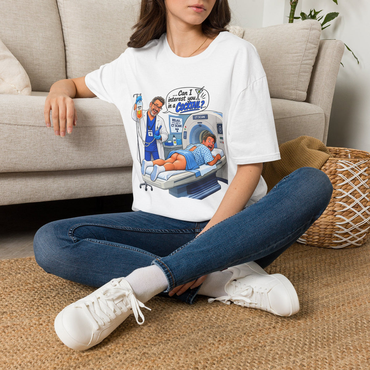 CT Tech T-Shirt — Funny ‘Can I Interest You in a Cocktail?’ Radiology Shirt