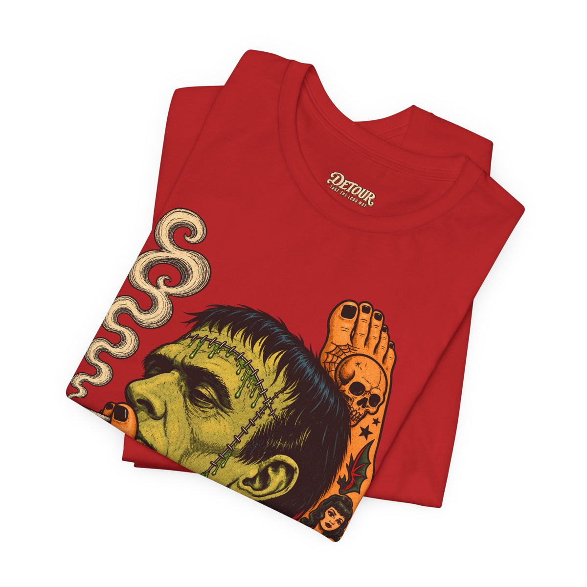 Vintage Frankenstein Smoking Monster T-Shirt